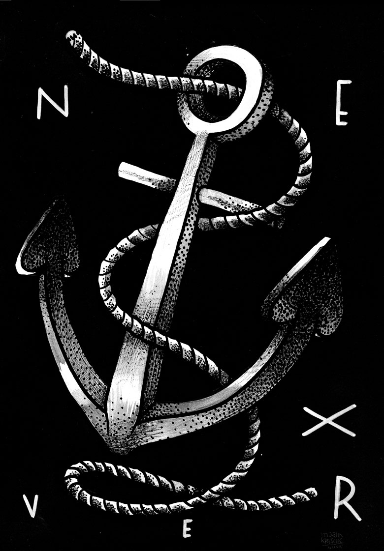 Martin Krusche - Illustration- »Tryptichon Fishes #2: Anchor«