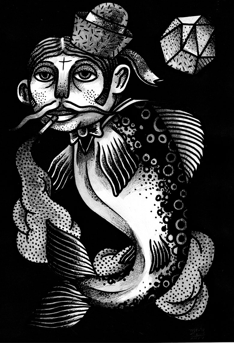 Martin Krusche - Illustration- »Tryptichon Fishes #1: Trout«