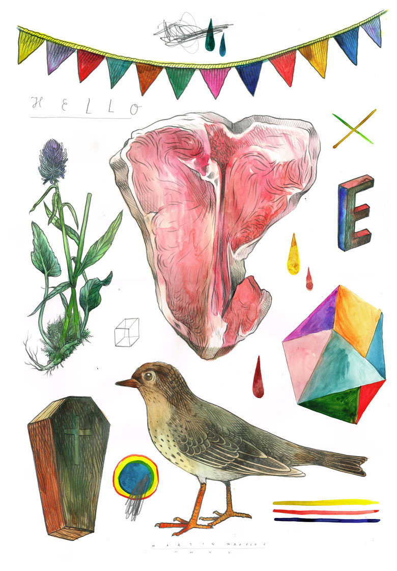ObjecMartin Krusche - Illustration- Objects #5 »Meat«ts_fleisch_color