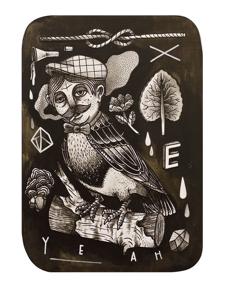 Martin Krusche - Illustration- »Trayptichon Birds #1 Mr.Bird«
